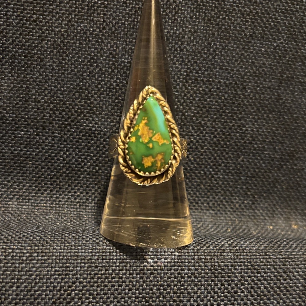 Sonoran gold turquoise ring sterling